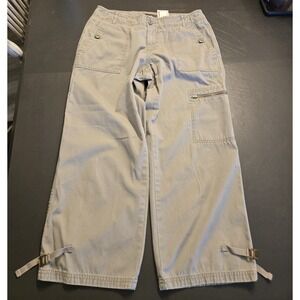 Eddie Bauer Khaki Capris 100 % cotton.  36 waist.  23 Inseam w/out being cuffed.
